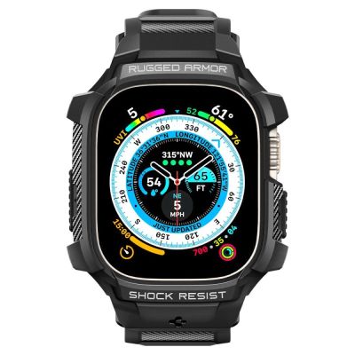 3. Spigen Rugged Armor Pro Apple Watch Ultra (49mm) Strap Case - Black