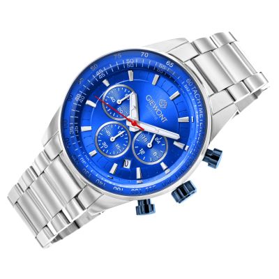 3. Men's Watch Giewont Chronograph Sapphire Silver Blue GW9140-B3