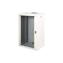 Digitus Unique 19" 20U wall-mounted network cabinet 600x450, glass door, gray, undivided, assembled, 100kg