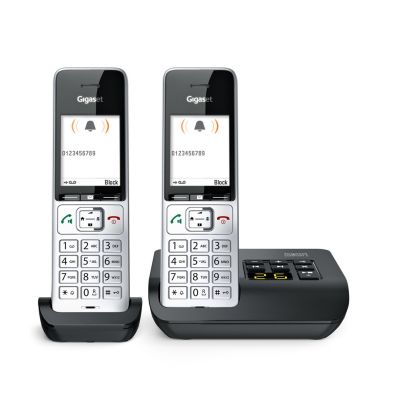 4. Gigaset COMFORT 500A duo analog/DECT telephone Caller Name and ID Black, Silver