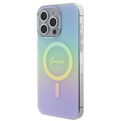 2. Guess IML Iridescent MagSafe case for iPhone 15 Pro - turquoise