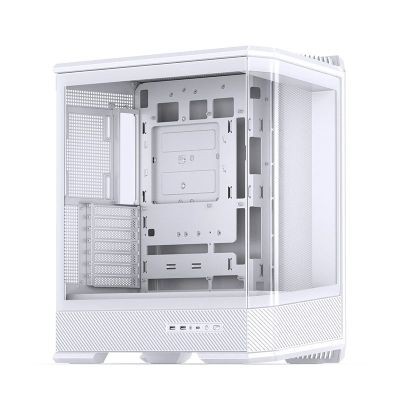 18. Jonsbo D400 PC Case, Midi Tower, ATX, Tempered Glass - White