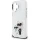 6. Karl Lagerfeld IML Aquarelle Karl & Choupette & Logo iPhone 16 Case - White