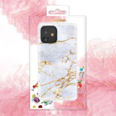 5. Kingxbar Agate Series case decorated printed Agate iPhone 12 mini red