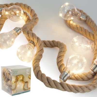 4. ROPE LIGHT 30LED 280 CM WARM WHITE JUTE