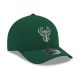3. New Era 9FORTY Milwaukee Bucks NBA Team M-Crown Dark Green Snapback Cap - 60755461