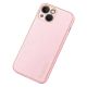 4. Dux Ducis Yolo iPhone 14 Plus case elegant pink faux leather cover