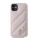 3. Karl Lagerfeld Diagonal Quilted Script case for iPhone 11 / Xr - pink