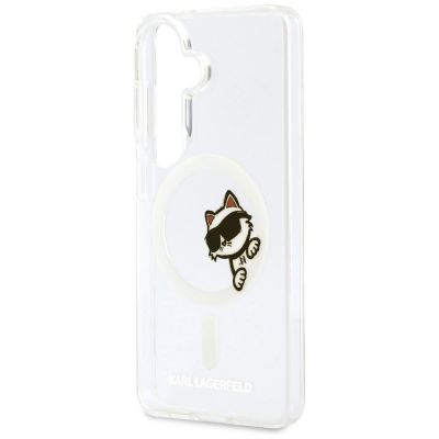 6. Karl Lagerfeld IML Peekaboo Choupette MagSafe Case for Samsung Galaxy S26 - Transparent
