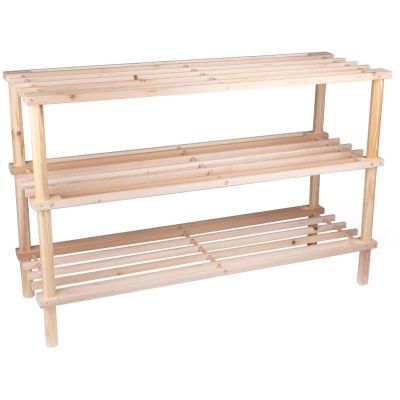 17. SHELVES 3-LEVEL WOODEN SHOE RACK ALPINA