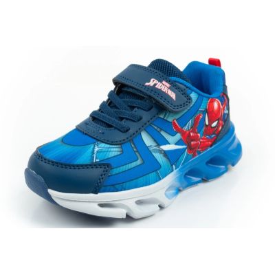 3. Leomil children's sports shoes Spiderman sneakers lightweight with velcro LED blue