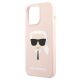 6. Karl Lagerfeld Silicone Karl`s Head Case for iPhone 13 Pro / 13 6.1" - Light Pink