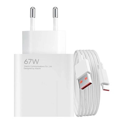 Xiaomi BHR9465EU 67W 6.2A USB-A Wall Charger with USB-C Cable - White