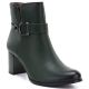 Women's insulated ankle boots with a heel, green M.Daszyński SA125-32