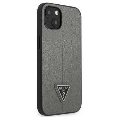 4. Guess GUHCP14SPSATLG iPhone 14 6.1 "silver / silver hardcase SaffianoTriangle Logo