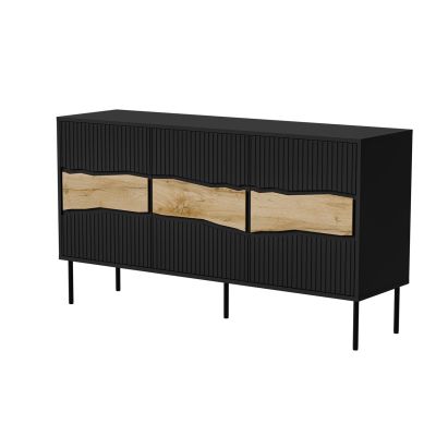 2. INSERTO 3D chest of drawers 143.5x40x80 black + LED