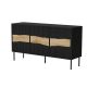 2. INSERTO 3D chest of drawers 143.5x40x80 black + LED