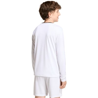 8. adidas Entrada 26 Long Sleeve Jersey Kids’ Shirt, White, KF5874