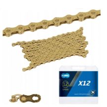 KMC Chain X12 126 Links Ti-N Gold Box Wax