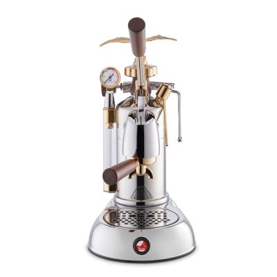 2. La Pavoni Expo 2015 coffee machine manual lever, chrome gold