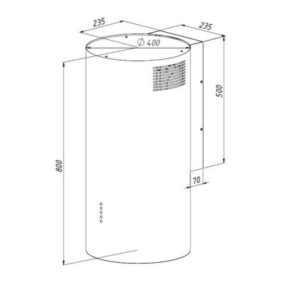 3. AKPO WK-4 BALMERA WL SLIM WHITE SEMI-MATT T450 M3 Cooker Hood