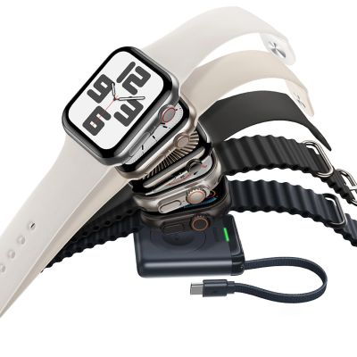 12. Baseus EnerFill FW11 5W Power Bank for Apple Watch with Built-in Cable - Black
