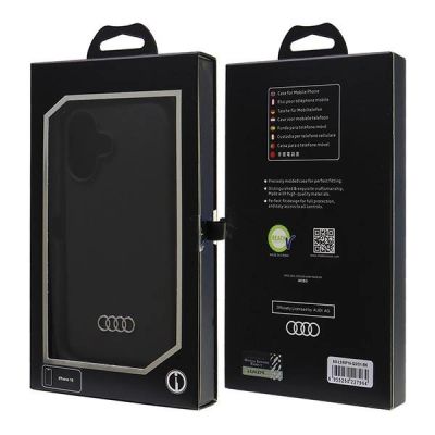 7. Audi Silicone Case iPhone 16 6.1" black/black hardcase AU-LSRIP16-Q3/D1-BK