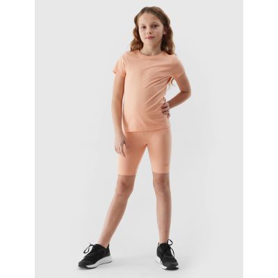 4. 100% cotton plain girls' T-shirt 4F Junior