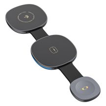 Dudao A11S 3-in-1 wireless charger, MagSafe-compatible, for smartphone, smartwatch and headphones – black