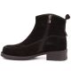 7. Women's leather ankle boots with stitching, chocolate Big Star