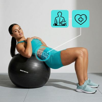 3. Meteor Fitness Ball 55 cm Black