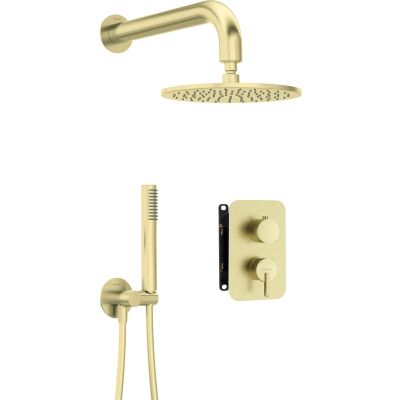Concealed shower set with mixing box - with shower head