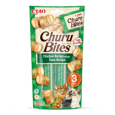 CHURU Bites Tuna & Chicken Treat for Cats 3x10g
