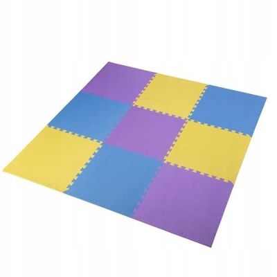2. One Fitness MP10 Multipack Puzzle Mat Yellow-Blue-Purple