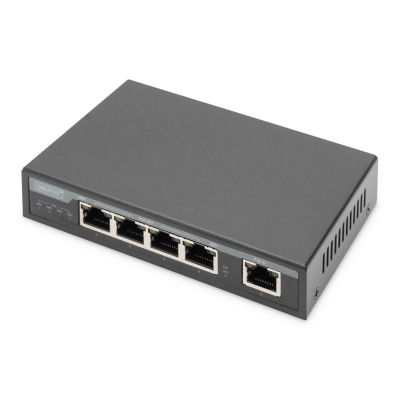 Digitus 4-Port Gigabit 4PPoE Extender, 802.3at, 60W