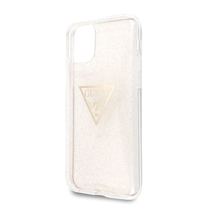 3. Guess GUHCN58SGTLGO iPhone 11 Pro gold/gold hard case Glitter Triangle