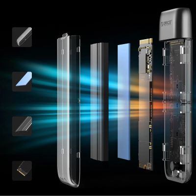 9. Orico TXM2-C3 M.2 NVME USB-C 3.2 10Gb/s Disk Drive - Gray