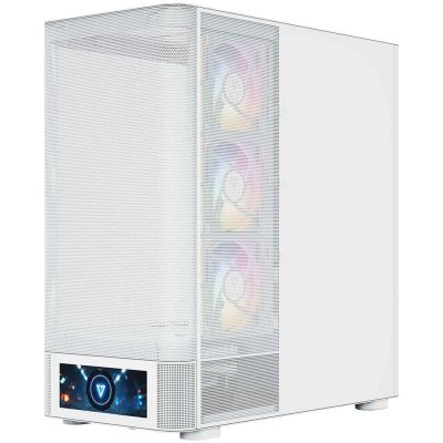 4. MODECOM VOLCANO AQ 500 ARGB MIDI CASE WHITE