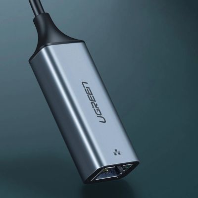 7. Ugreen external network adapter RJ45 - USB Type C (1000 Mbps / 1 Gbps) Gigabit Ethernet gray (CM199)