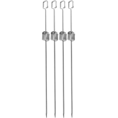4. SKEWER FOR SHASHLIK 4 PCS. LENGTH 40.5 CM STAINLESS STEEL