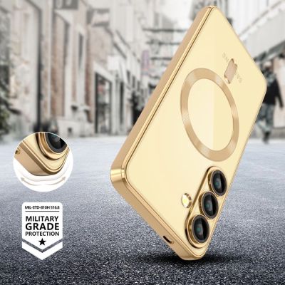 4. Tech-Protect MagFlex MagSafe Case for Samsung Galaxy A56 5G - Transparent Gold