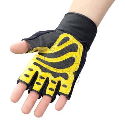 13. Black / Yellow HMS RST01 gym gloves XL