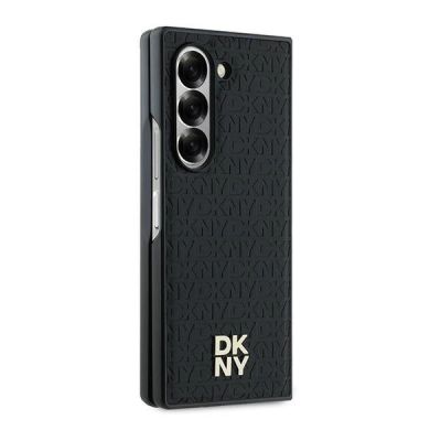 5. DKNY Repeat Pattern Stack Logo Case for Samsung Galaxy Z Fold6 - Black