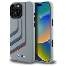 BMW Silicone Turning Lines MagSafe Case for iPhone 16 Pro Max - Gray