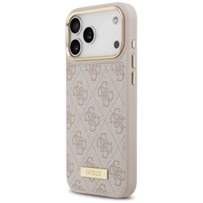 2. Guess 4G Logo Plate MagSafe Case for iPhone 17 Pro Max - Pink