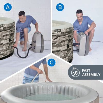 6. AVENLI NICE GARDEN SPA, PUMPED SWIMMING POOL, HYDROMASSAGE 204X70 SILVER 6-PERSON BRICK
