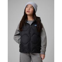 Girls' hooded vest 4F 4FJRSS26TVJAF355-20S