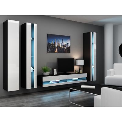 6. TV cabinet VIGO NEW '180' 30/180/40 black/white flat