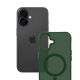 3. 3mk Smoke MagCase for iPhone 17 - Green-Translucent