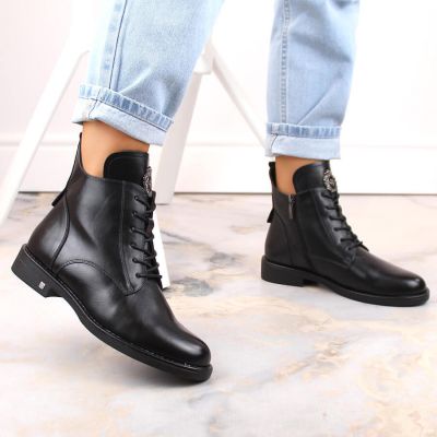 4. Lace-up and zipper ankle boots Potocki W WOL171B black